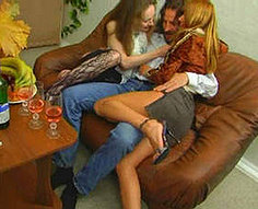 A mind-blowing family orgy with mom, dad and daughter participating