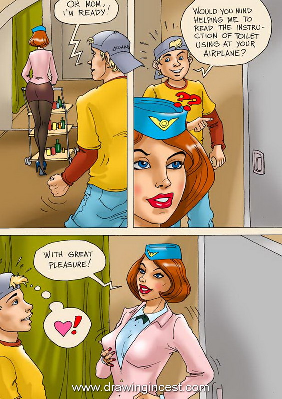 Airplane Porn Incest - Comics with mom helping son get off after plane sex gone wrong